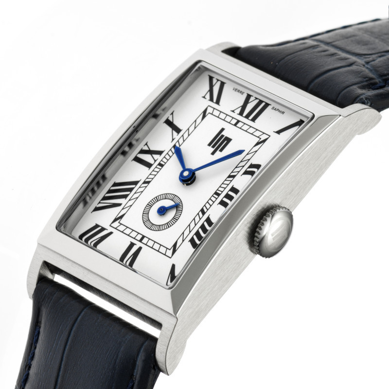 LIP - Montre LIP - Churchill T24 - Petite Seconde - Cuir Bleu Alligator