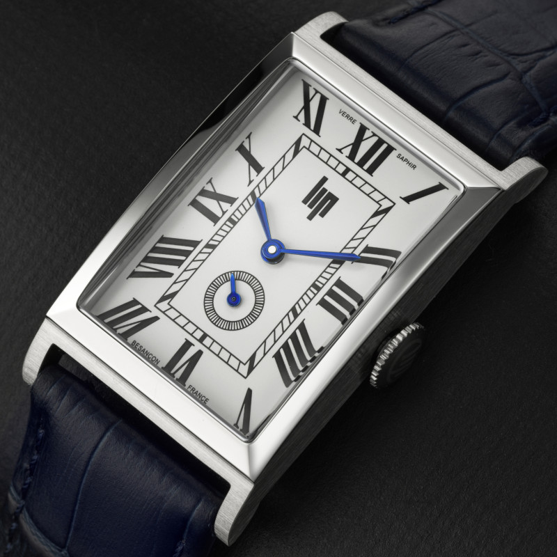 LIP - Montre LIP - Churchill T24 - Petite Seconde - Cuir Bleu Alligator