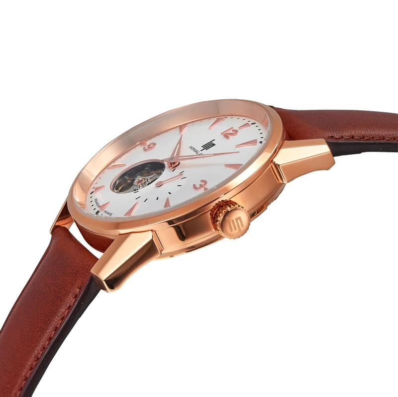 LIP - Montre LIP - Himalaya 40mm - Automatique Coeur Battant - Bracelet Marron