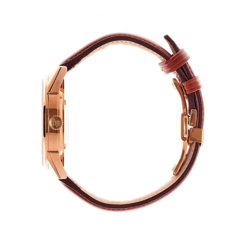 LIP - Montre LIP - Himalaya 40mm - Automatique Coeur Battant - Bracelet Marron