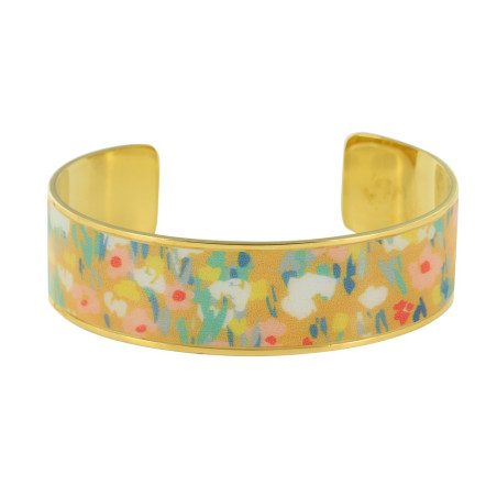 Bracelet Manchette Émaillé Liberty Jaune