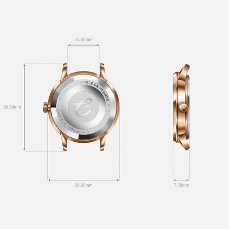 Charlie Paris - SULLY Phase de Lune Doré rose & Blanc