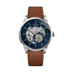 Charlie Paris INITIAL squelette bleu automatique