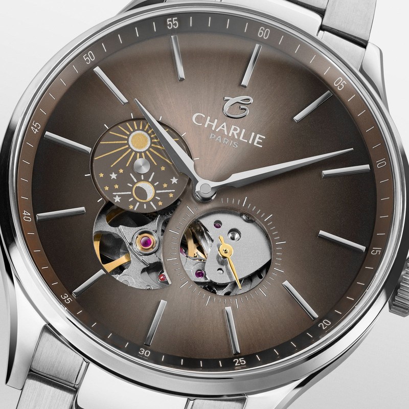 Charlie Paris - INITIAL Cœur Ouvert Jour/Nuit Taupe