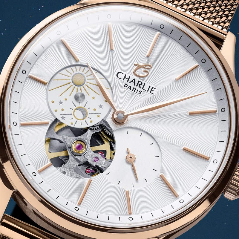 Charlie Paris - INITIAL 36 Cœur Ouvert Jour/Nuit Doré Rose
