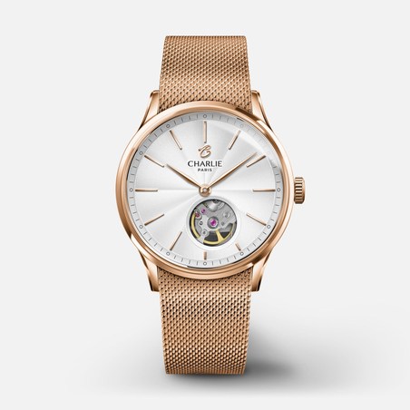 Charlie Paris - INITIAL 35 Cœur Ouvert Doré rose