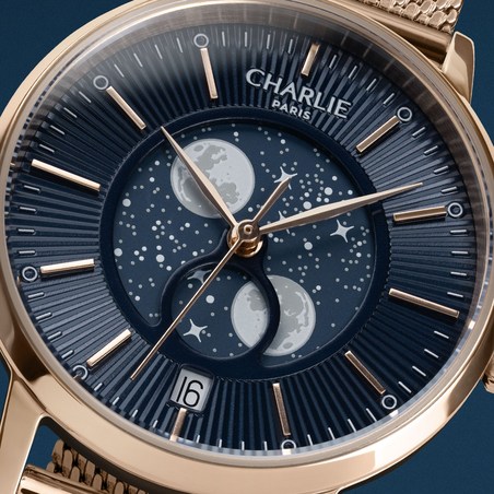 Charlie Paris - SULLY Phase de Lune Doré rose & Bleu