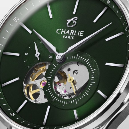 Charlie Paris - INITIAL Cœur Ouvert Vert