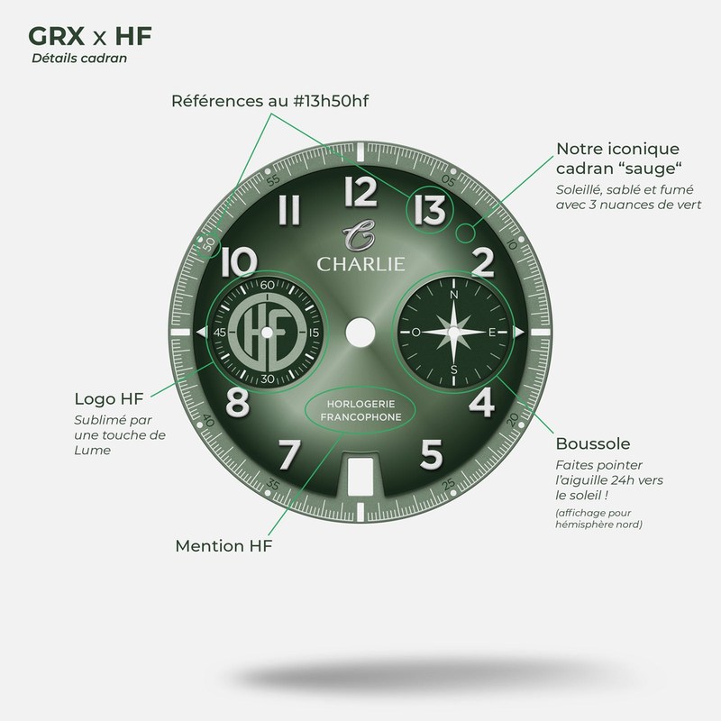 Charlie Paris - GRX Mecaquartz Chronographe HF "SALVIA"