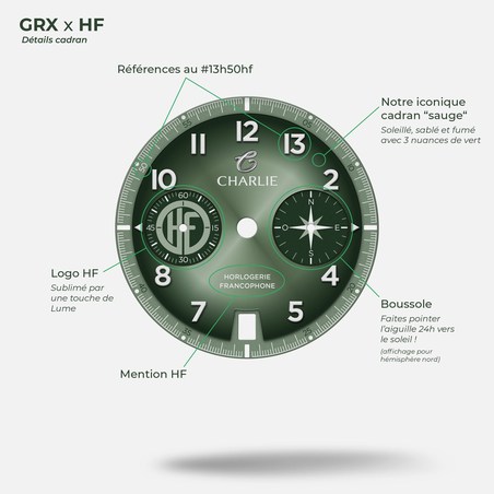 Charlie Paris - GRX Mecaquartz Chronographe HF "SALVIA"