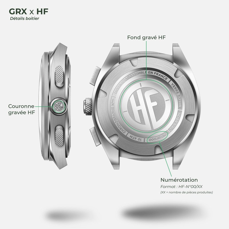Charlie Paris - GRX Mecaquartz Chronographe HF "SALVIA"
