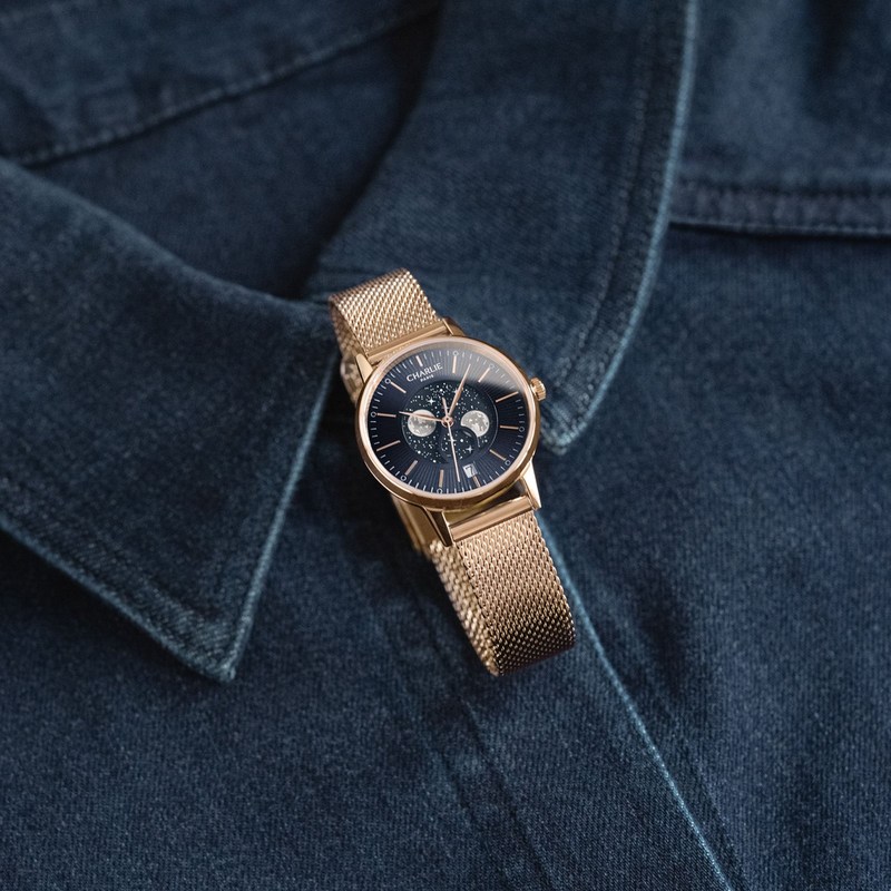 Charlie Paris - SULLY Phase de Lune Doré rose & Bleu