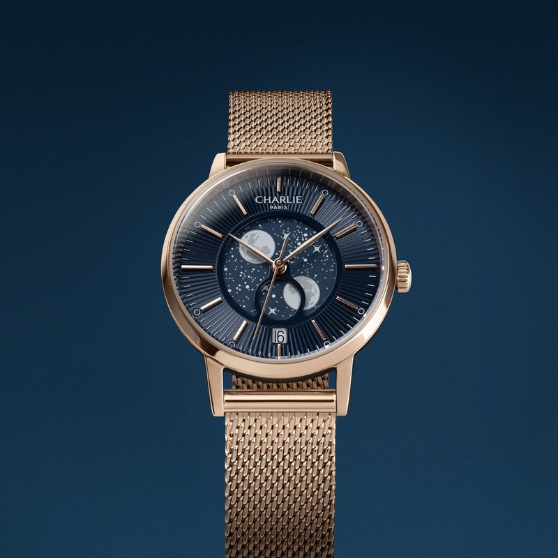 Charlie Paris - SULLY Phase de Lune Doré rose & Bleu