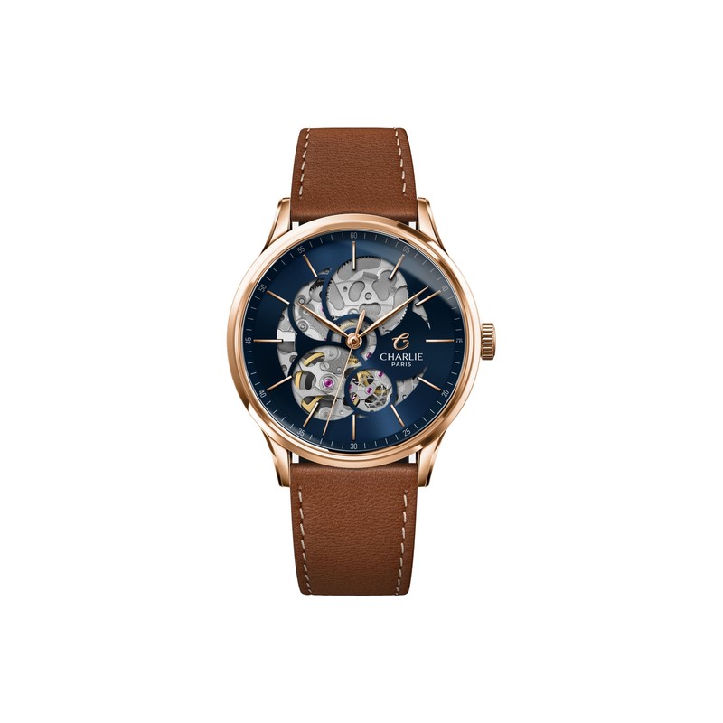 Charlie Paris - INITIAL 36 Ajourée Doré rose/Bleu