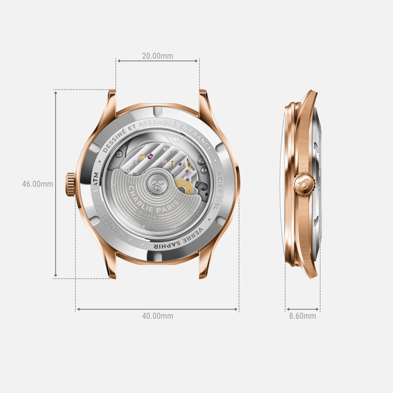 Charlie Paris - INITIAL Slim Doré rose