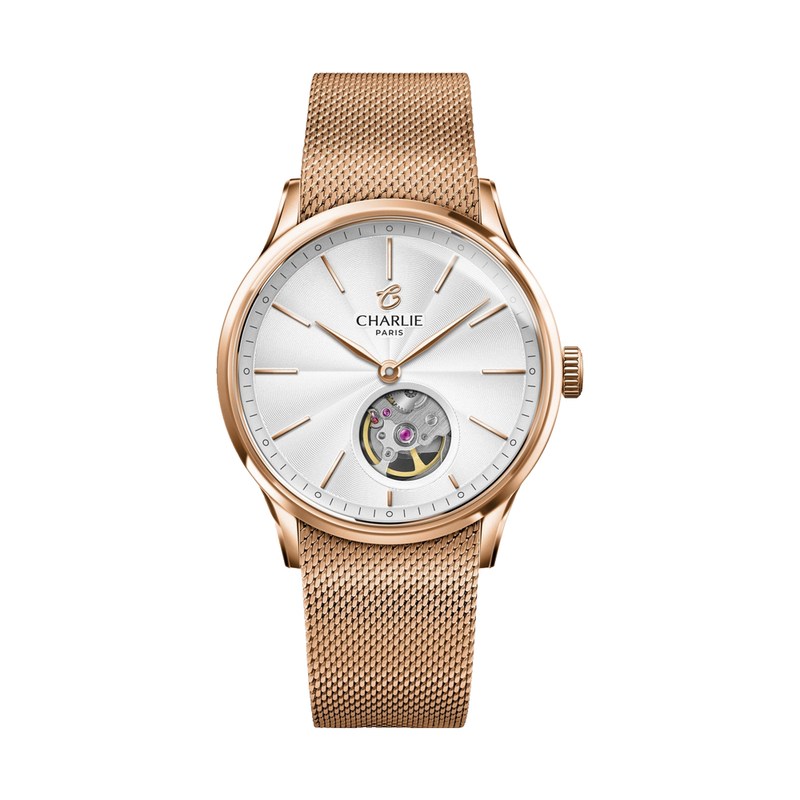 Charlie Paris - INITIAL 35 Cœur Ouvert Doré rose