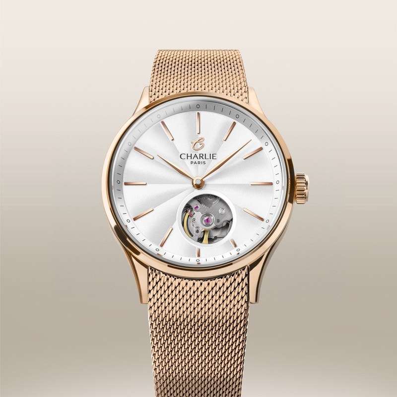 Charlie Paris - INITIAL 35 Cœur Ouvert Doré rose