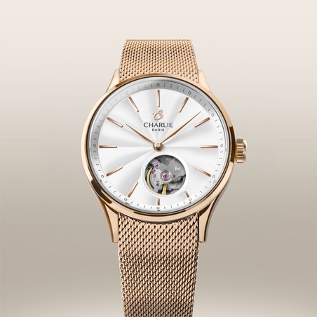 Charlie Paris - INITIAL 35 Cœur Ouvert Doré rose