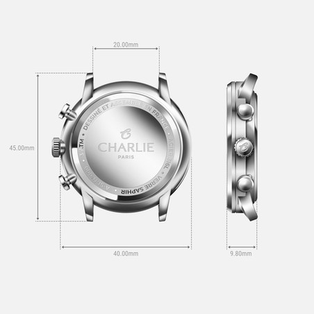 Charlie Paris - HORIZON Chronographe Bleu