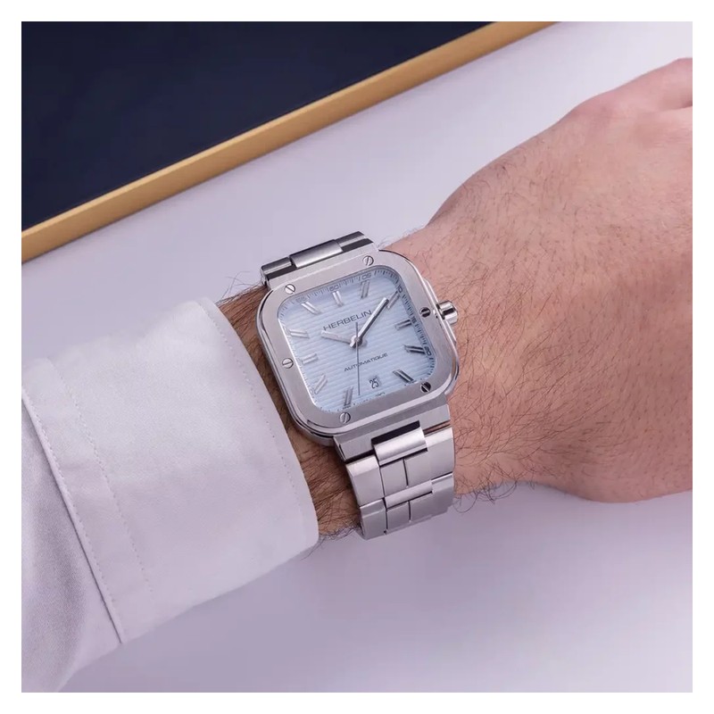 Montre Michel Herbelin Cap Camarat Square Automatique Bleu 1646B25