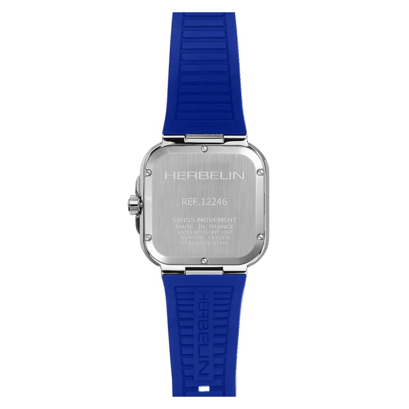 Montre Michel Herbelin Cap Camarat Square Quartz Bleu Fkm Bleu 12246A115CB