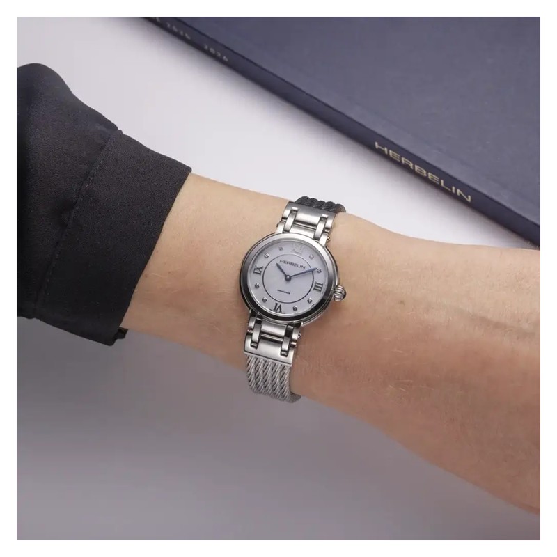 Montre Michel Herbelin Galet Quartz Nacre Acier 17430BC89