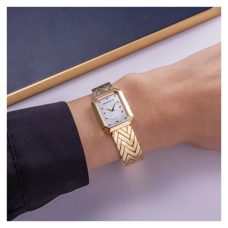 Montre Michel Herbelin Octogone Rectangle Nacre Blanche 17446BP19