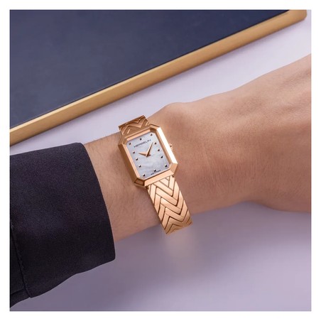 Montre Michel Herbelin Octogone Chevrons Nacre PVD Or Rose 17446BPR19