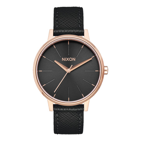 Montre Nixon - Kensington Leather - Rose Gold / Black