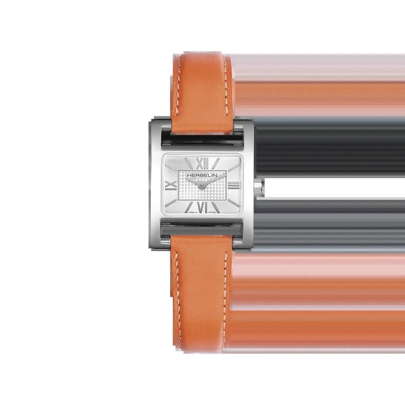 Ve AVENUE – QUARTZ – CUIR ORANGE & INDEX | Club de la Montre