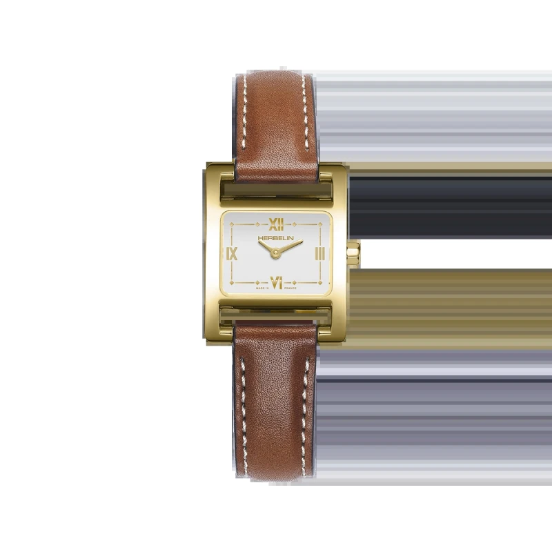 Ve AVENUE – QUARTZ – PVD OR JAUNE & CUIR CAMEL | Club de la Montre