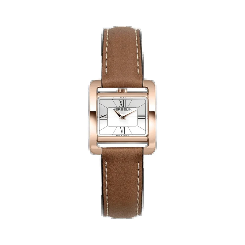 Ve AVENUE – QUARTZ – ACIER & CUIR CAMEL | Club de la Montre