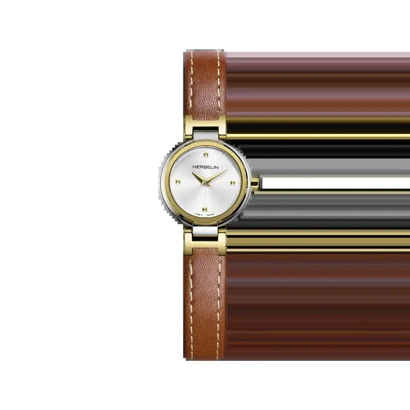 LADY H – QUARTZ – ACIER & PVD OR CUIR CAMEL | Club de la Montre