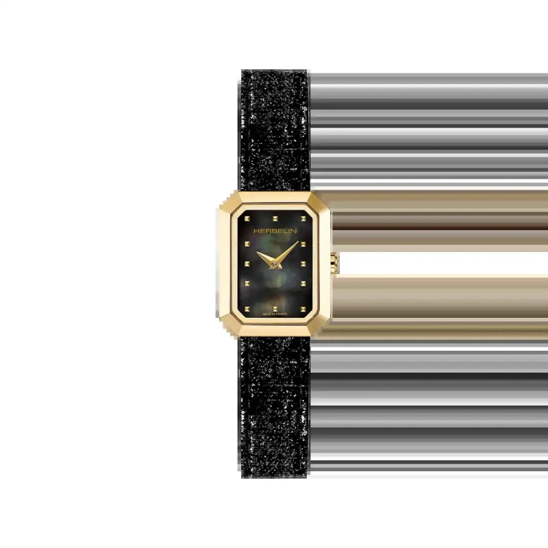 OCTOGÔNE – QUARTZ – NACRE NOIRE & CUIR | Club de la Montre