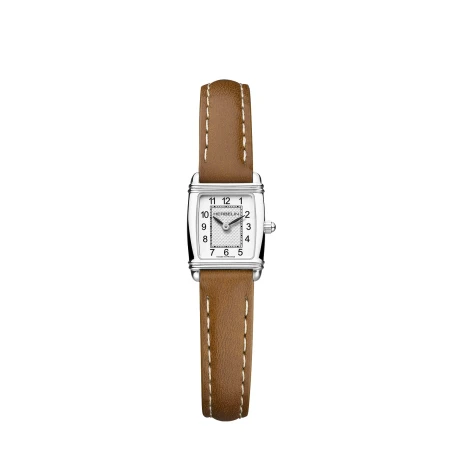 ART DÉCO – TONNEAU QUARTZ – ACIER & CUIR CAMEL | Club de la Montre