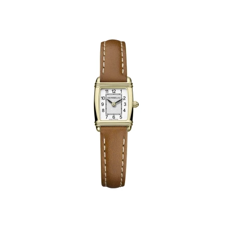 ART DÉCO – TONNEAU QUARTZ – PVD OR JAUNE & CUIR | Club de la Montre