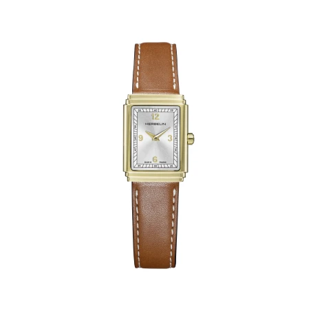ART DÉCO – 1925’S – PVD OR JAUNE & CUIR CAMEL | Club de la Montre