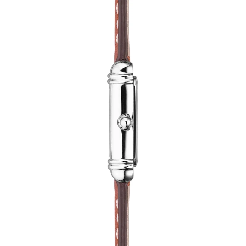 ART DÉCO – TONNEAU QUARTZ – ACIER & CUIR CAMEL | Club de la Montre