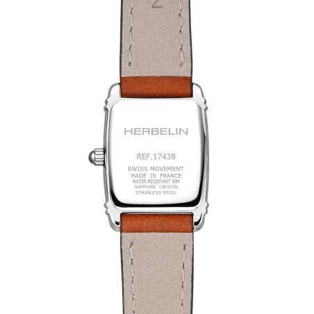 ART DÉCO – TONNEAU QUARTZ – ACIER & CUIR CAMEL | Club de la Montre