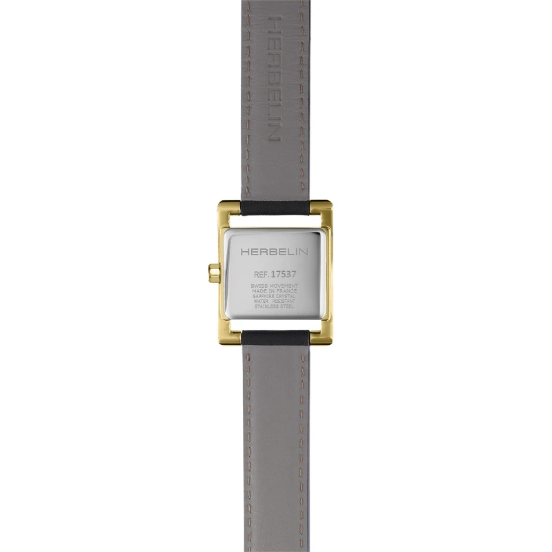 Ve AVENUE – QUARTZ – PVD OR JAUNE & CUIR NOIR | Club de la Montre