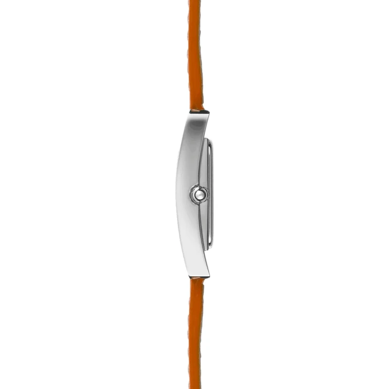Ve AVENUE – BRACELET DOUBLE – CUIR ORANGE & NACRE | Club de la Montre