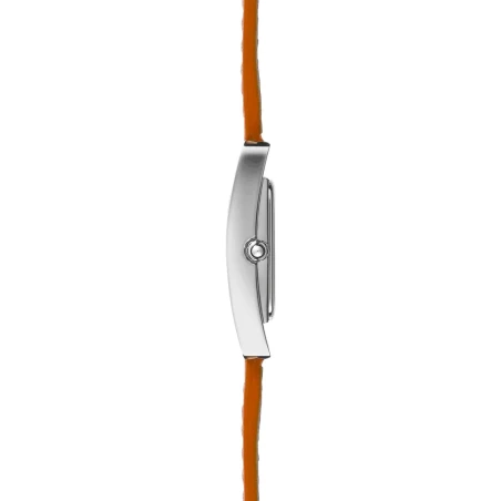 Ve AVENUE – BRACELET DOUBLE – CUIR ORANGE & NACRE | Club de la Montre