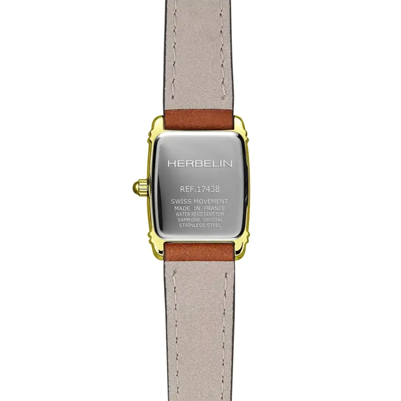 ART DÉCO – TONNEAU QUARTZ – PVD OR JAUNE & CUIR | Club de la Montre