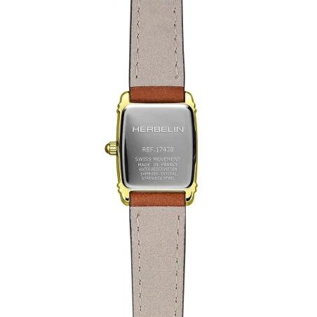 ART DÉCO – TONNEAU QUARTZ – PVD OR JAUNE & CUIR | Club de la Montre