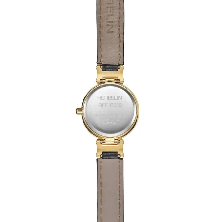LADY H – QUARTZ – PVD OR JAUNE & CUIR NOIR | Club de la Montre