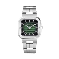 Square quartz – acier & vert