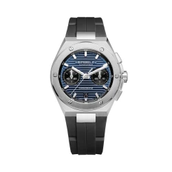 Chrono automatique – bleu & FKM noir