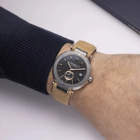 NEWPORT – QUARTZ – NOIR & CUIR BEIGE | Club de la Montre