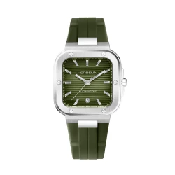 Square automatique – kaki & acier