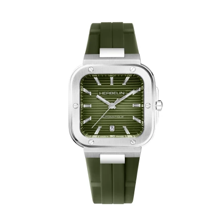 CAP CAMARAT – SQUARE AUTOMATIQUE  – KAKI & ACIER | Club de la Montre